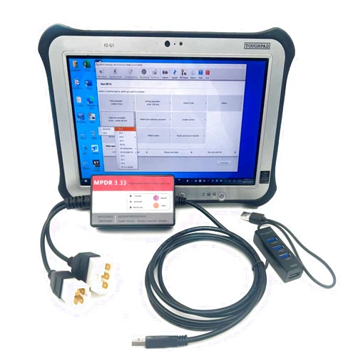 Fcrhcy for MPDR 3.33 Heavy Duty Diagnostic Scanner Tool Tester for Hitachi ZX-1 ZX-3 ZX-3G ZX-5 ZX-6 ZX-7 ZW EX Serials (Tool with 3.33 Tablet)