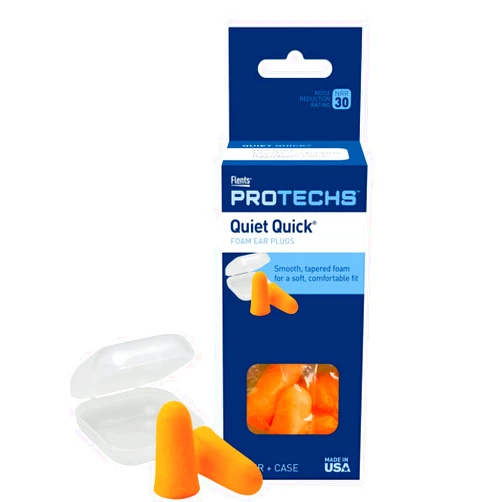 Flents Ear Plugs, 5 Pair with Case, Ear Plugs for Sleeping, Snoring, Loud Noise, Traveling, Concerts, Construction, & Studying, NRR 30