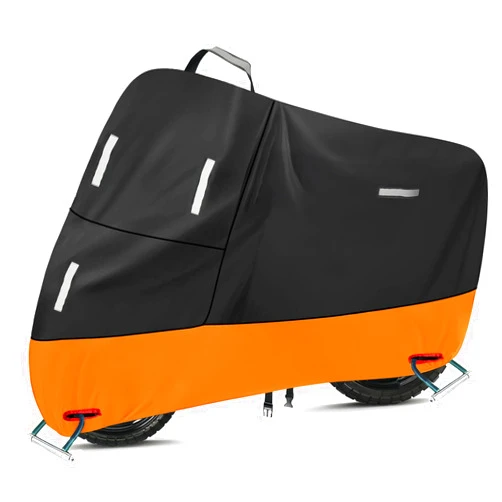 SECELES Harley Motorcycle Cover Waterproof Outdoor Adventure Cruiser Touring Motorcycle Cover Universal Fit Motorbikes Vehicle Cover for Street Glide Road King Goldwing XXXXL (112