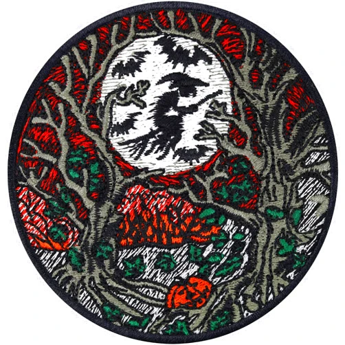 EXPRESS-STICKEREI Witch in Full Moon Sew on Patch - Scary Iron on Patches for Halloween - Emblem for Witch Movies Lovers - Upgrade Clothing Designer Patches for Jackets, Backpacks, Hats, Shirts - 3.15 x 3.15 inches