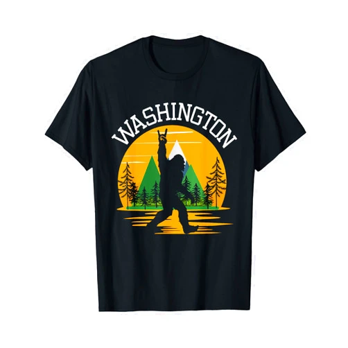 Yeti Bigfoot Sasquatch Believers Gifts and Tees Washington US State Bigfoot Sasquatch T-Shirt
