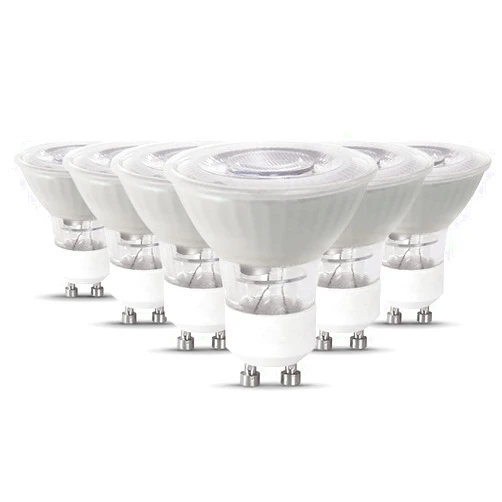 Feit Electric MR16 GU10 LED Bulbs, 50W Equivalent, Dimmable, 3000k Bright White, Spotlight Track Lighting Bulbs, Enhance Mini Split Reflector, BPMR16IFGU500930CA/6, 6 Count (Pack of 1)