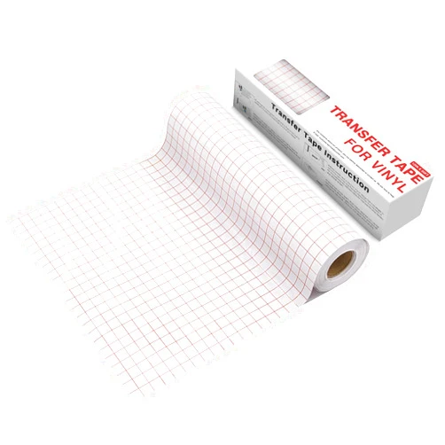 YRYM HT Clear Vinyl Transfer Paper Tape Roll-12 x 50 FT w/Alignment Grid Application Tape for Silhouette Cameo, Cricut Adhesive Vinyl for Decals,Signs, Windows, Stickers