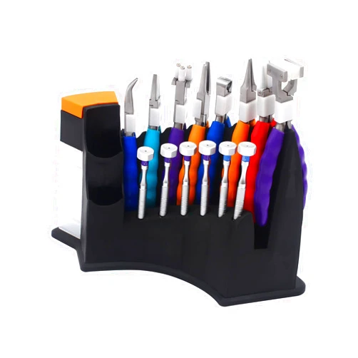 Kaibrite Professional Optical Plier Eyeglass Repair Tool Kit Eyeglasses Tool Set - with 8 Optician's Pliers and 6 Screwdrivers with Stand