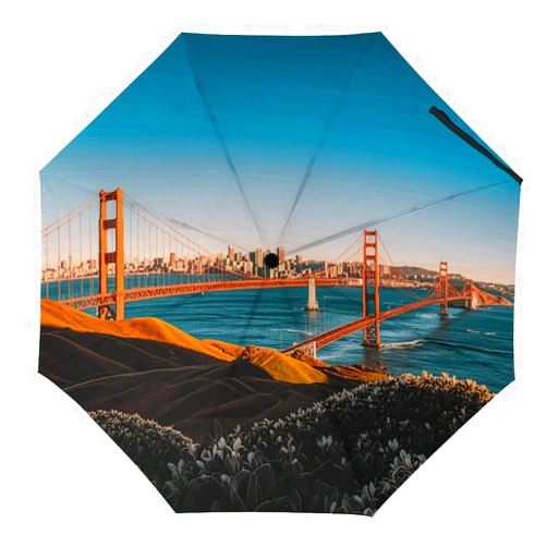 FZQVSGW Cowboy Black Hat Western Boots Umbrellas for Rain Portable Travel Umbrellas Lightweight Automatic Windproof Folding Umbrella Compact Outdoor Beach Umbrella for Women, Men