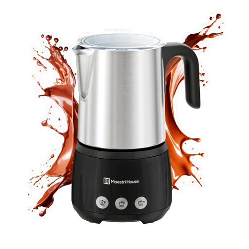 Maestri House Milk Frother, 4-in-1 Electric Milk Steamer and Frother, 16.9OZ 600W Smart Touch Control Hot and Cold Foam Maker, Memory Function for Latte, Cappuccinos, Warm Milk, Hot Chocolate Milk