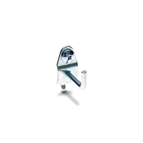 DuraHook Triton Products DuraHook Pack Single Rod Pegboard Hook, 1 1/8 Inch, Silver, 10 Count