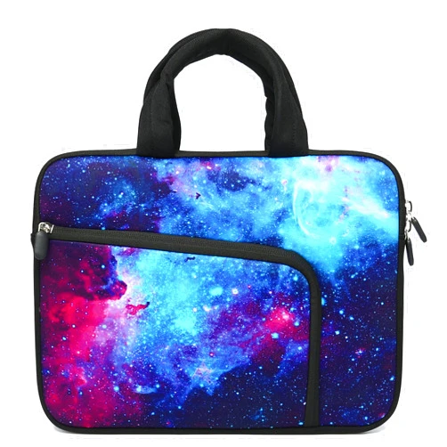 HAPPYLIVE SHOPPING 14 15 15.4 15.6 inch Laptop Handle Bag Computer Protect Case Pouch Holder Notebook Sleeve Neoprene Cover Soft Carrying Case with Extra Pockets for Dell Lenovo Toshiba HP Chromebook ASUS Acer(Galaxy)