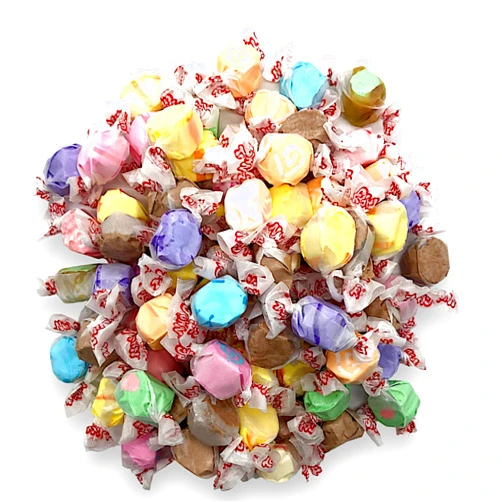 Klub Bulk Gourmet Salt Water Taffy Candy – 1.5 lbs Assorted Flavors Individually Wrapped, Perfect for Parties and Events – Premium Salt Water Taffy, Peanut Free and Gluten Free(24 oz)