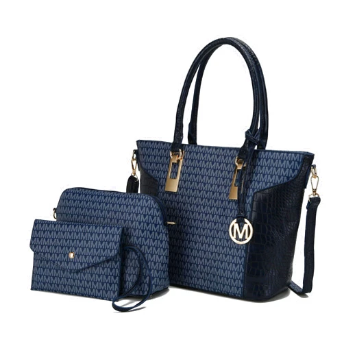 MKF Collection Tote Bag for Women - Vegan Leather Handbag Set Wallet Purse - Top-Handle by Mia K