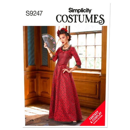 Simplicity Misses' Bolero, Corset, and Skirt Kit, Code 9247 Sewing Pattern, Sizes 14-22, White