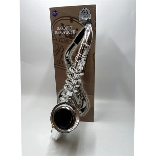Ksmtoys My First Toy Saxafone for Kids in Silver Finish with Standard Keys is a Great Learning Kid Toy Instrument and Teaching Tool for Children Ages 3+ BPA Free.