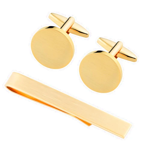 GWD Cufflinks and Tie Clip Set for Men Personalized Cuff Links Business Wedding Father's Day Gift