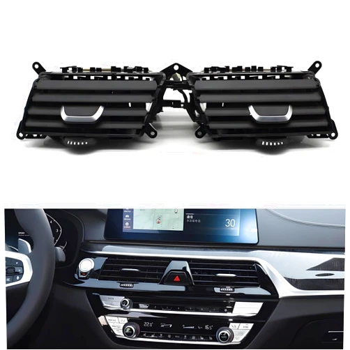 JianChao 1PCS Car NEW Dashboard Central Left Right Air Conditioner AC Vent Grille Outlet Assembly Compatible For BMW 5 Series G30 G31 2017 2018 2019 2020(LHD Central)
