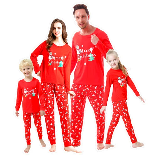Hupohoi Family Matching Pajama Sets Cute Polar Bear Sleepwear Christmas Clothes Nighty