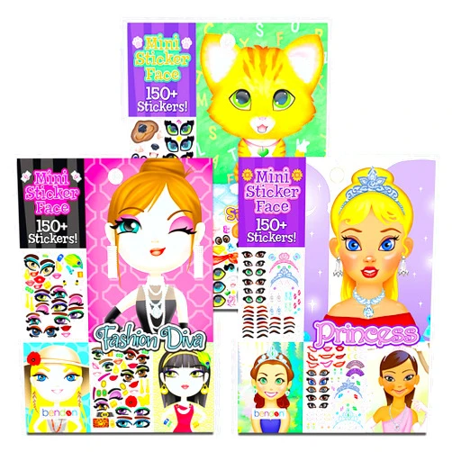 Bendon Create a Face Sticker Books 5