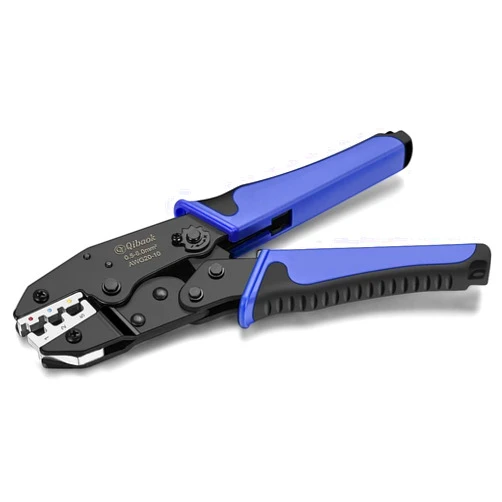 Qibaok Crimping Tool Ratcheting Wire Crimper for Heat Shrink Connectors Ratchet Terminal Crimper Wire Crimp Tool AWG 22-10