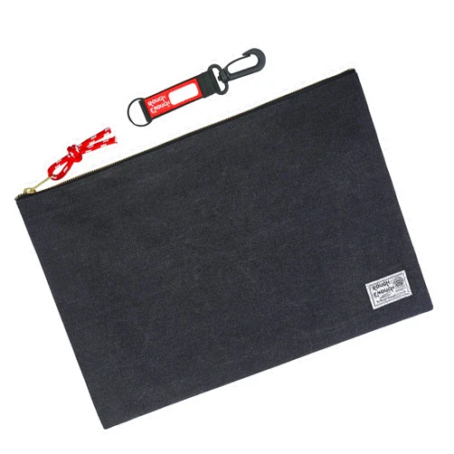 RE ROUGH ENOUGH Rough Enough Document Holder Folder Organizer File Bag Storage YKK Zipper for Accountant Lawyer School Teacher Office Canvas A4 Paper Storage Legal Size Black