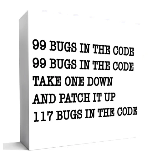 ZODGMED Funny Programmer Gifts for Men, It Tech Computer Science Engineering Gifts Software Engineer Christmas Birthday Coding Gift Office Cubicle Desk Decor, 99 Bugs in The Code, Wooden Box Sign