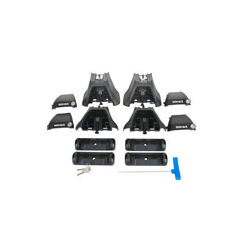 Rhino Rack Rhino-Rack Set of 4 Legs, Works with Vortex Bars & Pad & Clamp Kit, Made with Glass Infused Nylon, Locking Security Covers (RLKVA)