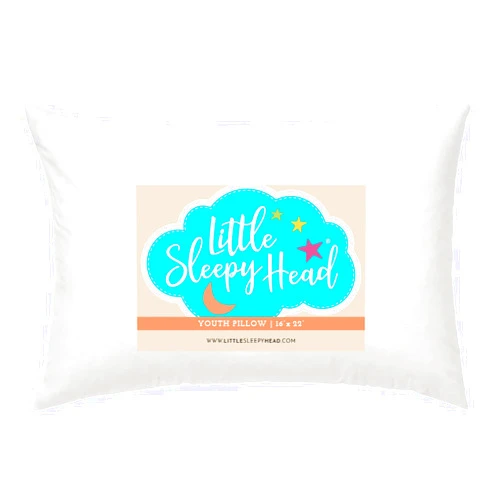 Little Sleepy Head Youth Pillow - 16 X 22 - Soft & Hypoallergenic - Better Sleep for Kids - Toddler Bed Pillow - Perfect Size - Backed by Our Love The Fluff Guarantee (1 Pack)