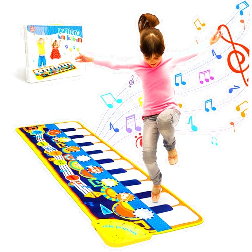Tateangnik Toddler Toys Age 1-2-4 Year Old Boy Girl Gifts: 14*40 Inch Piano Musical Instruments Learning Toys for Toddlers 1-3-6, Piano Play Mat Toy gifts for Baby Toddlers 1-3-6 Year Old Boy Girl Birthday Gift