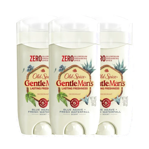 Old Spice GentleMan's Collection Deodorant, Blue Agave & Fresh Waterfall Scent, 3.0 oz (Pack of 3)