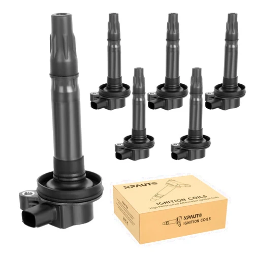 NPAUTO Ignition Coil Pack Replacement for 3.5 3.7 V6 Ford Edge Explorer F150 Flex MKS MKT MKZ, Mazda 6 CX-9 2007 2008 2009 2010 2011 2012 2013 2014 2015 2016 3.7L 3.5L, UF553 DG520, Pack of 6