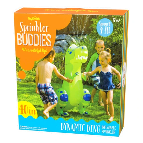 Toysmith Sprinkler Buddies Dynamic Dino Inflatable Outdoor Sprinkler
