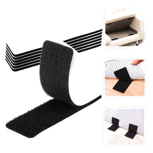 CALORPET 20 Sets Hook and Loop Strips with Adhesive - 2024 Upgrade ook and Loop Fastener Strips Heavy Duty Double Sided Sticky Picture Hanging Wall Mounting Tape Instead of Holes and Screws for Home and Office