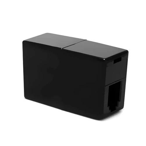 AmzPRO AmzDeals Black RJ9 Coupler for Telephone Headsets, Adapter 4P4C Female to Female Jacks with Gold Plated Contacts