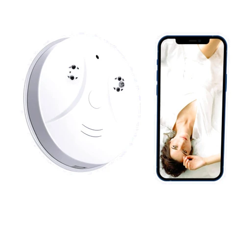 KEYPING Home Security Camera 1080P Indoor with Smoke Detector, WiFi Smart Camera with Night Vision,Motion Detection for Home,Business, Baby Monitor