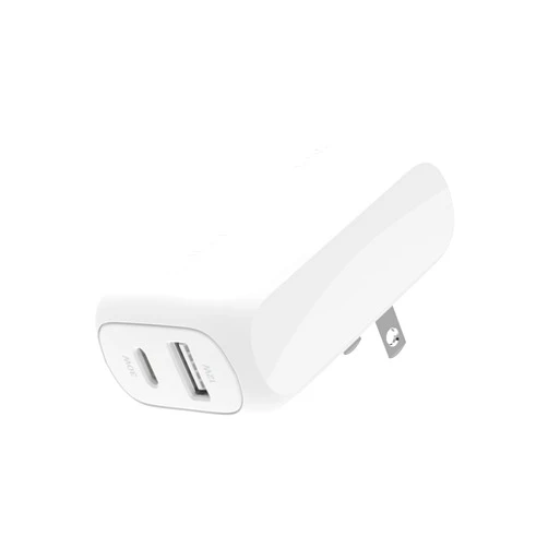 Belkin BoostCharge 42W Dual Port Wall Charger, USB-C + USB-A Charger Fast Charging for iPhone 15, 15 Plus, 15 Pro, 15 Pro Max, 14, 14 Pro Max, iPhone 13, Galaxy S24 Ultra, iPad, AirPods & More - White