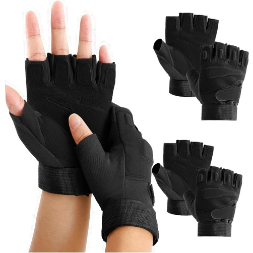 Teenyyou 2 Pairs Director's Showcase Color Guard Gloves Fingerless Colorguard Gloves for Color Guard Flag and Pole
