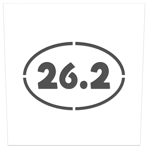 Sniggle Sloth 26.2 Full Marathon Runner Wall Cookie DIY Craft Reusable Stencil - 4.5 Inch