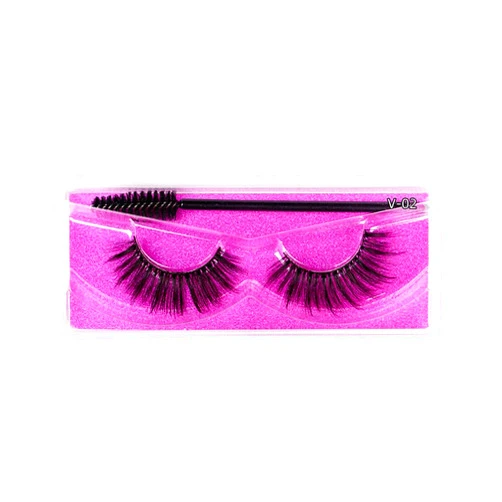 Fujiuia 3d Thick False Eyelashes 1 Pair Of V Series Cotton Thread False Eyelashes Natural Slender Natural Eyelashes Eyelashes