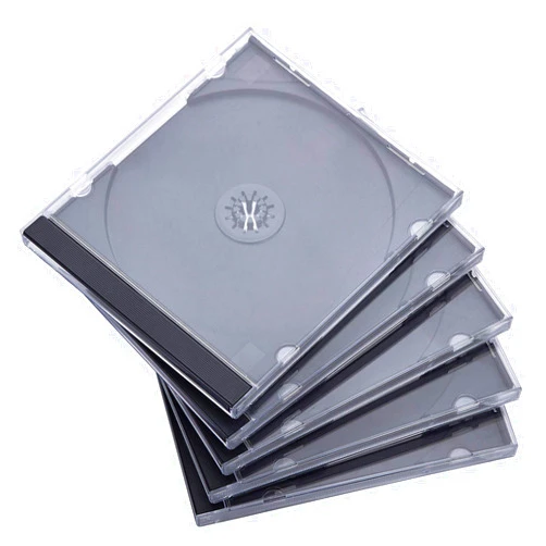 Progo® 10.4 mm Standard Single Clear CD Jewel Case with Assembled Black Tray, 25 Pack