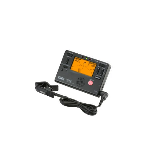 Korg TM60 Combo Tuner and Metronome with Contact Clip-on Microphone (TUTM60CBK)
