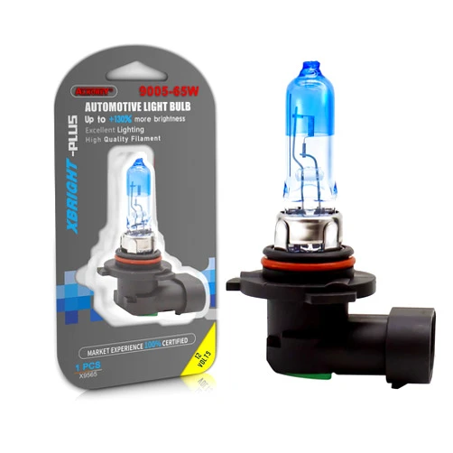 ALKOREY-9005/HB3 12V 65W Car Headlight Bulb,Auto Halogen Lamp,4000K Super White Blue Light,1 PACK