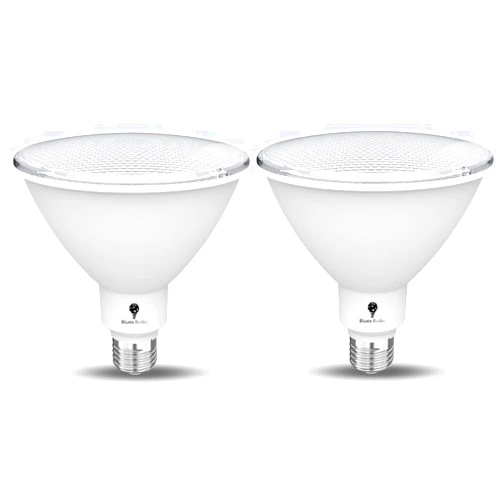 Bluex Bulbs 2 Pack High Power Outdoor PAR38 20W 250 Watt Equivalent 2800 Lumens Dimmable LED Flood Light Bulb Super Bright Waterproof E26 5000K Daylight Spotlight Bulbs for Security Backyard Garage Night Chaser