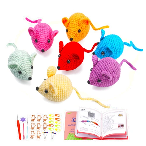 SAMLMAP Crochet Kit for Beginners Adults, Learn to Crochet Kit with Step-by-Step Video Tutorials Amigurumi Animals Kit Octopus Whale Dog and Plants Tulips Sun Flowers