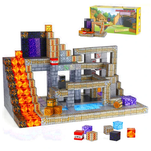 QCCX Magnetic Blocks 100PCS - STEM Building Toys for Kids Ages 3+, Sensory Montessori Educational Construction Cubes - Christmas Birthday Gifts for Toddler Boys & Girls (Mine)