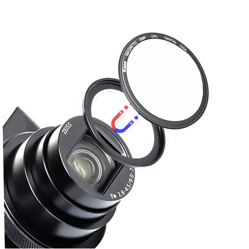 Kase Wolverine Magnetic CPL Filter with Adapter Ring for Sony ZV-1 ZV1 / RX100 VII VI V III II/for Ricoh GR II III, Shockproof Optical Glass & HD Multi Coated Circular Polarizer Filter