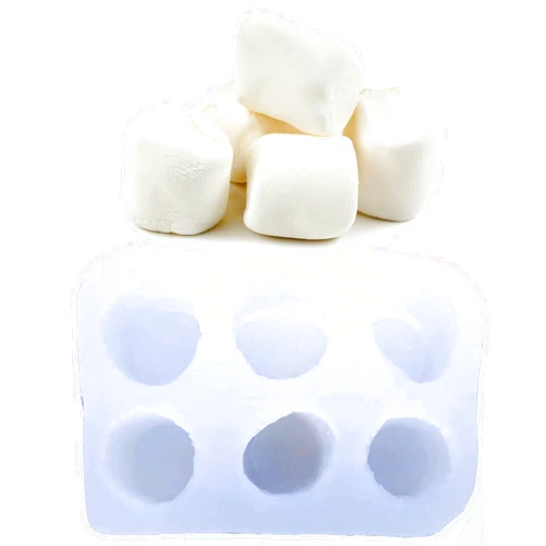 Langjitianya marshmallow silicone mold 6 cavities wax mold resin mold soap mold realistic marshmallow flexible mold