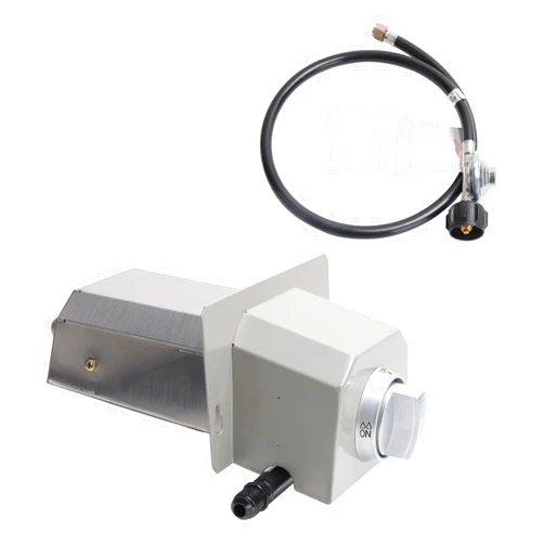 Outspark Gas Burner for Ooni Karu 12 Pizza Oven Gas Burner Attachment,Pizza Oven Accessories for Ooni Fyra 12 with Gas Converter and Propane Connection Valve Hose