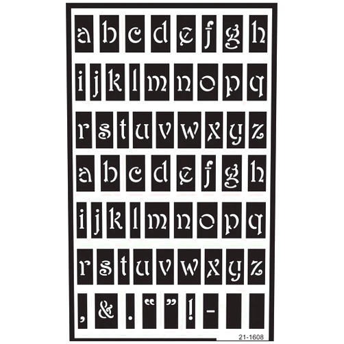 Armour Etch Over N Over Stencil Lower Case