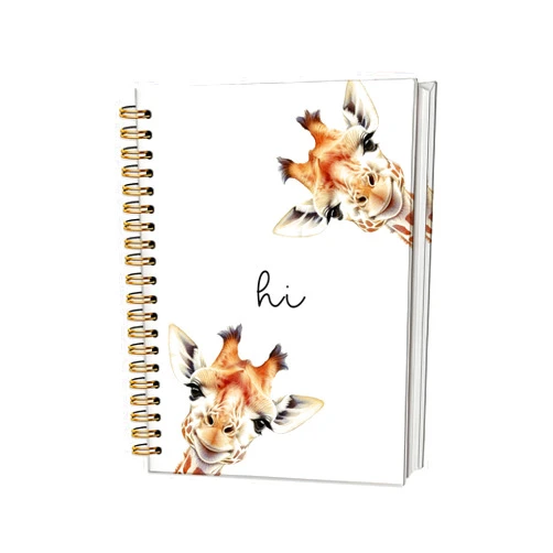 ICEWHITEY Giraffe Gifts,Giraffe Notebook Journal,Giraffe Gifts for Women Girls,Funny Animal Notebook for Kids,Cute Hardcover Spiral Notebooks for Writing,5.5x8.3 Inch