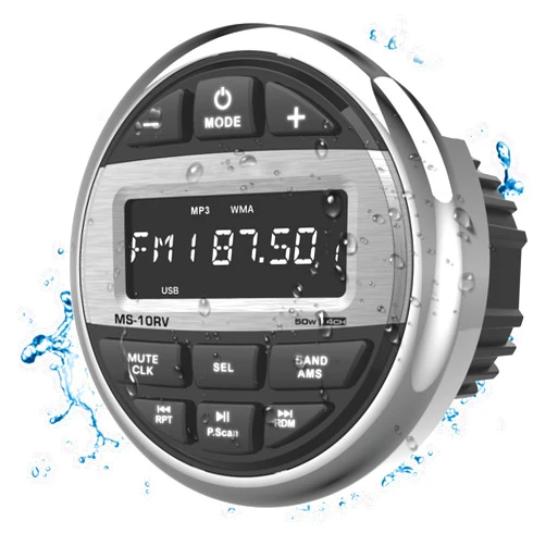 DOVOX Bluetooth Marine Radio Boat Stereo: Waterproof Boat Audio Receiver - Digital Marine Grade Player with FM AM Radio | USB/AUX-in/MP3 | Subwoofer | Pre-Amp&EQ