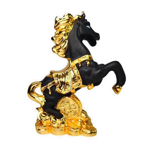 ARNAVIRA Gold Plated Standing Lucky Horse Statue Feng Shui Horse for Positive Energy Vibrations God of Wealth Home Decor & Gifting. (Feng Shui Horse)