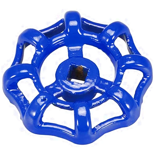 Generic 1pcs Metal Outside Faucet Round Wheel Handle Hose Bib Handle Water Spigot Handle Square Broach 9x9mm, Wheel OD 98mm Paint Cast Iron Blue